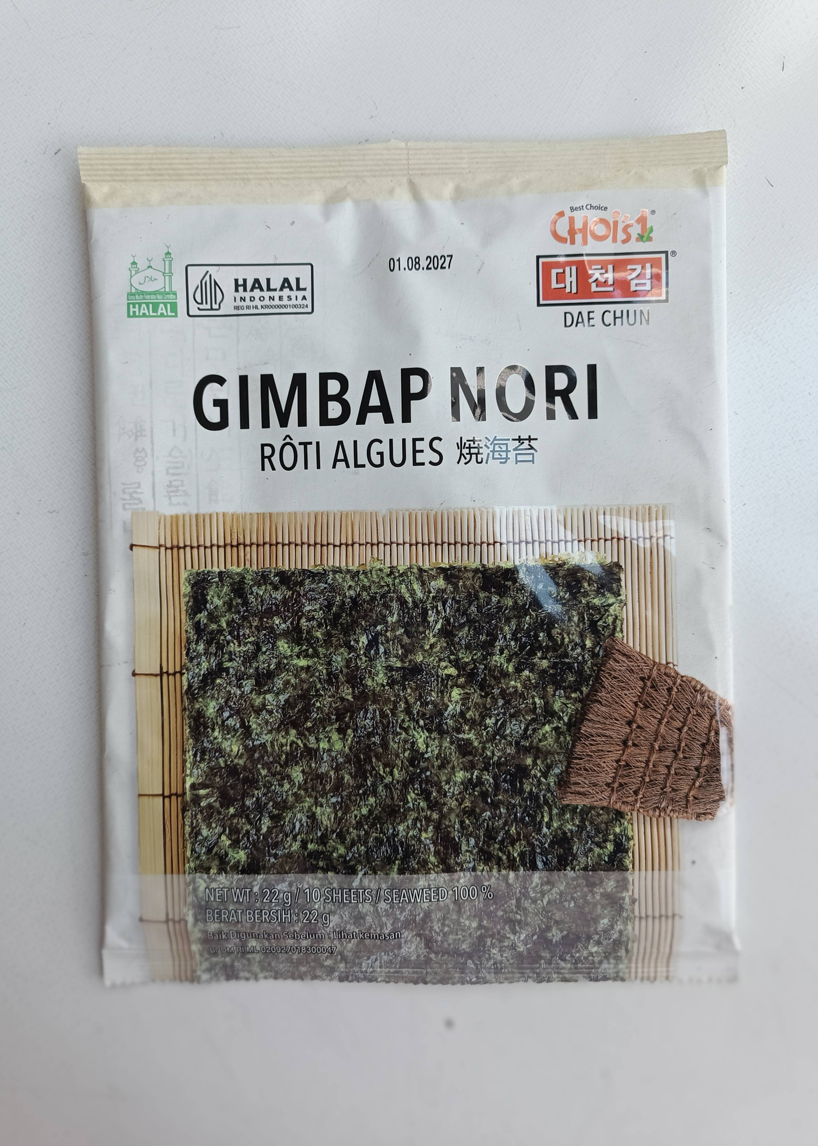 Gimbap Nori Daechun isi 10